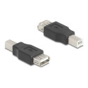 Delock - USB adaptér - USB typ B (M) do USB (F) - USB 2.0 - cerná