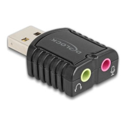 Delock - Zvuková karta - 24 bitu - 96 kHz - mono stereo - USB 2.0