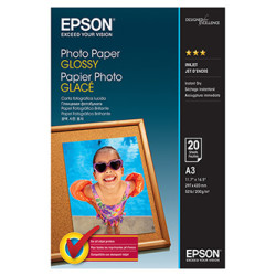 Epson Glossy Photo Paper, foto papír, lesklý, bílý, Stylus Color, Photo, Pro, A3, 200 g m2, 20 ks, C13S042536, inkoustový