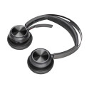 HP Poly Voyager Focus 2 - Náhlavní souprava - náhlavní - Bluetooth - bezdrátový - odstranění šumu - UBS-C přes adaptér Bluetooth - černá - certifikováno pro Zoom