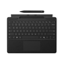 Microsoft Surface Pro Keyboard - Klávesnice - s trackpad, akcelerometr, zásobník pro nabíjení a skladování Surface Slim Pen 2 - QWERTY - anglická - cerná - s Slim Pen 2 - pro Microsoft Surface Pro 8, Pro 8 for Business, Pro 9, Pro 9 for Business, Pro 10 for Business, Pro (11th Edition), Pro for Business (11th Edition)