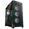 COUGAR PC skříň DUOFACE Pro RGB Black Mid Tower TG & Airflow Front Panel 4 x ARGB Fans TG Left Panel