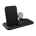 Zens Aluminium Series 4 in 1 - Stojan pro bezdrátové napájení + AC napájecí adaptér - 45 watt - Apple Fast Charge, FC (USB) - na kabelu: USB-C - černá