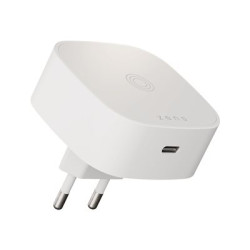 ZENS - Bezdrátový nabíjecí stojan napájecí adaptér - 18 watt (USB-C) - bílá