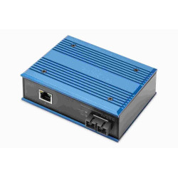 DIGITUS Průmyslový Gigabit Ethernet Media Konvertor, SM SC konektor, 1310nm, až 20 km