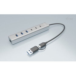 i-tec USB-C USB-A Charging Metal HUB 7 port (3x USB-C, 4x USB-A)