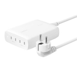 Belkin BOOST CHARGE PRO 200W 4-portová USB-C Power Delivery GaN PPS nabíječka + 1,5m síťový kabel, bílá