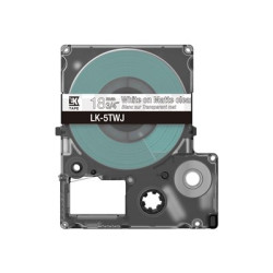 Epson LabelWorks LK-5TWJ - Bílá na matné průhledné - Role (1,8 cm x 8 m) 1 kazeta y závěsný box - pásková kazeta