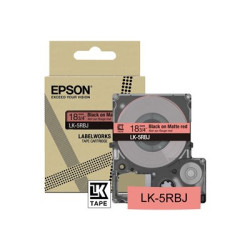 Epson LabelWorks LK-5RBJ - Černá na matné červené - Role (1,8 cm x 8 m) 1 kazeta y závěsný box - pásková kazeta - pro LabelWorks LW-C410, LW-C610