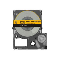 Epson LabelWorks LK-4YBJ - Černá na matné žluté - Role (1,2 cm x 8 m) 1 kazeta y závěsný box - pásková kazeta - pro LabelWorks LW-C410, LW-C610