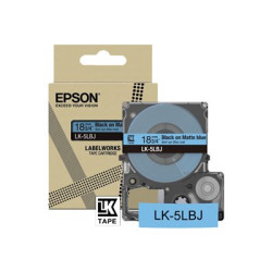 Epson LabelWorks LK-5LBJ - Černá na matné modré - Role (1,8 cm x 8 m) 1 kazeta y závěsný box - pásková kazeta - pro LabelWorks LW-C410, LW-C610