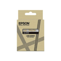 Epson LabelWorks LK-6TKN - Metalický - zlatá na průsvitné - Role (2,4 cm x 9 m) 1 kazeta y závěsný box - pásková kazeta - pro LabelWorks LW-C610