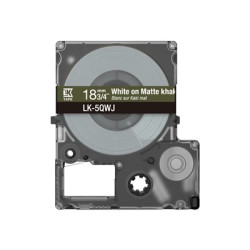 Epson LabelWorks LK-5QWJ - Bílá na matné khaki - Role (1,8 cm x 8 m) 1 kazeta y závěsný box - pásková kazeta - pro LabelWorks LW-C410, LW-C610