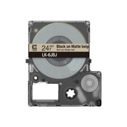 Epson LabelWorks LK-6JBJ - Černá na matné béžové - Role (2,4 cm) 1 kazeta y páska nálepek