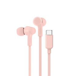Belkin SOUNDFORM Sluchátka s USB-C konektorem, nastavitelný omezovač hlasitosti - růžová