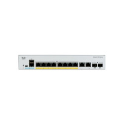 Catalyst C1000-8P-2G-L, 8x 10 100 1000 Ethernet PoE+ ports and 67W PoE budget, 2x 1G SFP and RJ-45