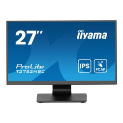 iiyama ProLite T2752MSC-B1AG - LED monitor - 27" - dotykový displej - 1920 x 1080 Full HD (1080p) @ 60 Hz - IPS - 400 cd m? - 1000:1 - 5 ms - HDMI, DisplayPort - reproduktory - černá, matná