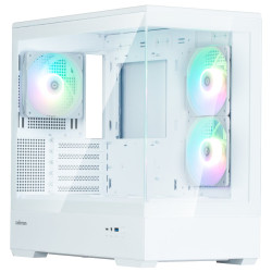 Zalman skříň P30 White V2 miniT 3x120mm fan ARGB USB 3.0 USB-C temperované sklo bílá