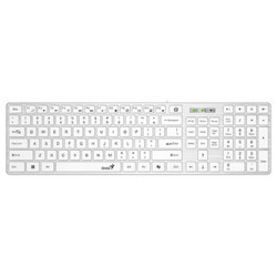 Genius SlimStar 126 COPILOT klávesnice drátová (USB) CZ SK, bílá