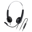 Genius HS-220U AI sluchátka s mikrofonem, drátová, černá, 2.0, uzavřená, USB - C