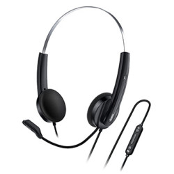 Genius HS-220U AI sluchátka s mikrofonem, drátová, černá, 2.0, uzavřená, USB - C