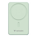 Verbatim power banka s bezdrátovým nabíjením 5V, nabíjení telefonu, 32226, 5000mAh, magnetické připevnění, zelená