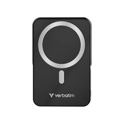Verbatim power banka s bezdrátovým nabíjením 5V, nabíjení telefonu, 32264, 10 000mAh, magnetické připevnění, černá