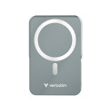 Verbatim power banka s bezdrátovým nabíjením 5V, nabíjení telefonu, 32268, 10 000mAh, magnetické připevnění, Šedá
