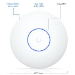 Ubiquiti UniFi U7-Lite, kompaktní WiFi 7 přístupový bod na strop, 2.5 GbE