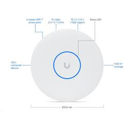 Ubiquiti UniFi U7 Pro XG, WiFi 7 přístupový bod s 10 GbE uplinkem, bílý