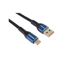 PremiumCord Super fast charging 5A kabel USB-C - USB 2.0 A bavlněný oplet 0,5m