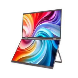 Acer LCD PD163Qbmiuux DUAL SCREEN 15,6" IPS LED, 1920x1080, 1xMiniHDMI + 2xType-C + Audio Out, repro 2Wx2, VESA 75x75, přenosný m