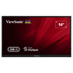 ViewSonic VA1650 16" 16:9 1920 x 1080 SuperClear® IPS přenosný monitor, HDMI,2 USB type C, ochranný obal