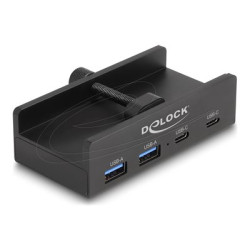 Delock - Rozbocovac - 5 Gbps, external, with locking screw - 2 x USB-C + 2 x USB - desktop