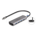 Delock - Rozbocovac - 10 Gbps, with USB Type-C connector and additional power port - 4 x USB - desktop