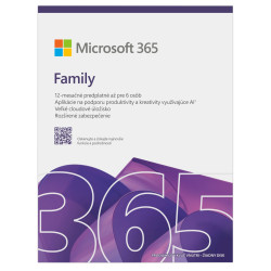 Microsoft 365 Family FY25H2 Mac Win, 1 Rok, SK