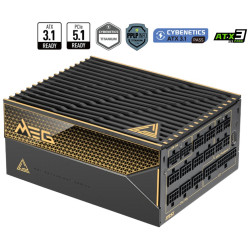 MSI zdroj MEG Ai1600T PCIE5 1600W ATX3.1 akt. PFC 12 let celk. záruka 135mm fan modulární kabeláž 80PLUS Titanium