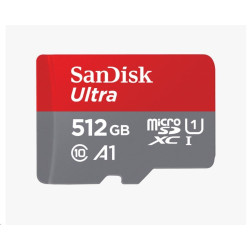 SanDisk MicroSDXC karta 512GB Ultra (100MB s, Class 10, Android) + adaptér