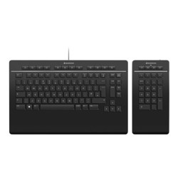 3Dconnexion Keyboard - Sada klávesnice a numerické podložky - USB - QWERTY