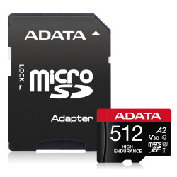 Adata High Endurance Micro SD 512GB UHS-I U3 Class 10 + Adaptér