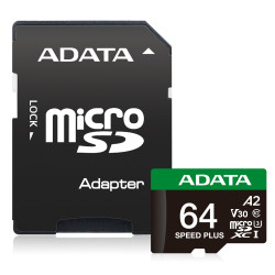 Adata Speed Plus Micro SD 64GB UHS-I U3 Class 10 + Adaptér