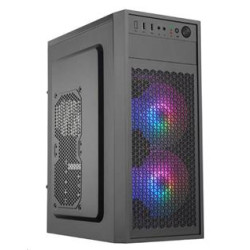 Eurocase ML N6-530B ARGB, skrinka ATX, 2x ARGB ventilátor, 2xUSB3.0, čierna