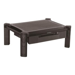 Startech Adjustable Monitor Riser - Drawer - Monitors up to 32"- Adjustable Height - Monitor Stand - Computer Monitor Riser (MONSTADJD) - Stojan (povrch stojanu, 8 malých podložek, 4 velké podložky) - pro obrazovka - plast - černá - velikost obrazovky: 13"-32"