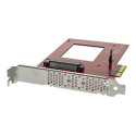 Startech U.2 to PCIe Adapter - x4 PCIe - For 2.5" U.2 NVMe SSD - SFF-8639 PCIe Adapter - U.2 SSD - PCIe SSD - U.2 drive (PEX4SFF8639) - Adaptér rozhraní - 2.5" - Ultra M.2 Card - PCIe 3.0 x4 - červená - pro P N: BNDTB10GI, BNDTB210GSFP, BNDTB310GNDP, BNDTB410GSFP, BNDTB4M2E1, BNDTBUSB3142