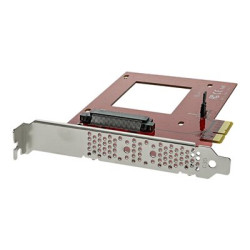 Startech U.2 to PCIe Adapter - x4 PCIe - For 2.5" U.2 NVMe SSD - SFF-8639 PCIe Adapter - U.2 SSD - PCIe SSD - U.2 drive (PEX4SFF8639) - Adaptér rozhraní - 2.5" - Ultra M.2 Card - PCIe 3.0 x4 - červená - pro P N: BNDTB10GI, BNDTB210GSFP, BNDTB310GNDP, BNDTB410GSFP, BNDTB4M2E1, BNDTBUSB3142
