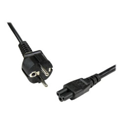 StarTech 2m (6ft) Laptop Power Cord, EU Schuko to C5, 2.5A 250V, 18AWG, Notebook Laptop Replacement AC Cord, Printer Power Brick Cord, Schuko CEE 7 7 to Clover Leaf IEC 60320 C5 - Laptop Charger Cable - Elektrický kabel - IEC 60320 C5 do power CEE 7 7 (M) - AC 250 V - 2 m - černá