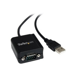 Startech USB to Serial Adapter - 1 port - USB Powered - FTDI USB UART Chip - DB9 (9-pin) - USB to RS232 Adapter (ICUSB2321F) - Sériový adaptér - USB - RS-232 - černá