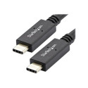 StarTech USB C Cable - 3 ft 1m - with Power Delivery (USB PD) - Power Pass Through Charging - USB to USB Cord (USB31C5C1M) - USB kabel - USB-C (M) do USB-C (M) - USB 3.1 - 5 A - 1 m - černá - pro P N: CDP2HVGUASPD, DKT30CHPD3, DKT30CHVSDPD, DKT31CMDPHPD, HB31C2A2CME, SV221HUC4K