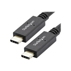 StarTech USB C Cable - 3 ft 1m - with Power Delivery (USB PD) - Power Pass Through Charging - USB to USB Cord (USB31C5C1M) - USB kabel - USB-C (M) do USB-C (M) - USB 3.1 - 5 A - 1 m - černá - pro P N: CDP2HVGUASPD, DKT30CHPD3, DKT30CHVSDPD, DKT31CMDPHPD, HB31C2A2CME, SV221HUC4K