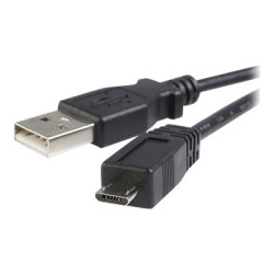 StarTech 1m Micro USB Cable A to Micro B - Kabel USB - USB (M) do Micro USB typ B (M) - USB 2.0 - 1 m - černá